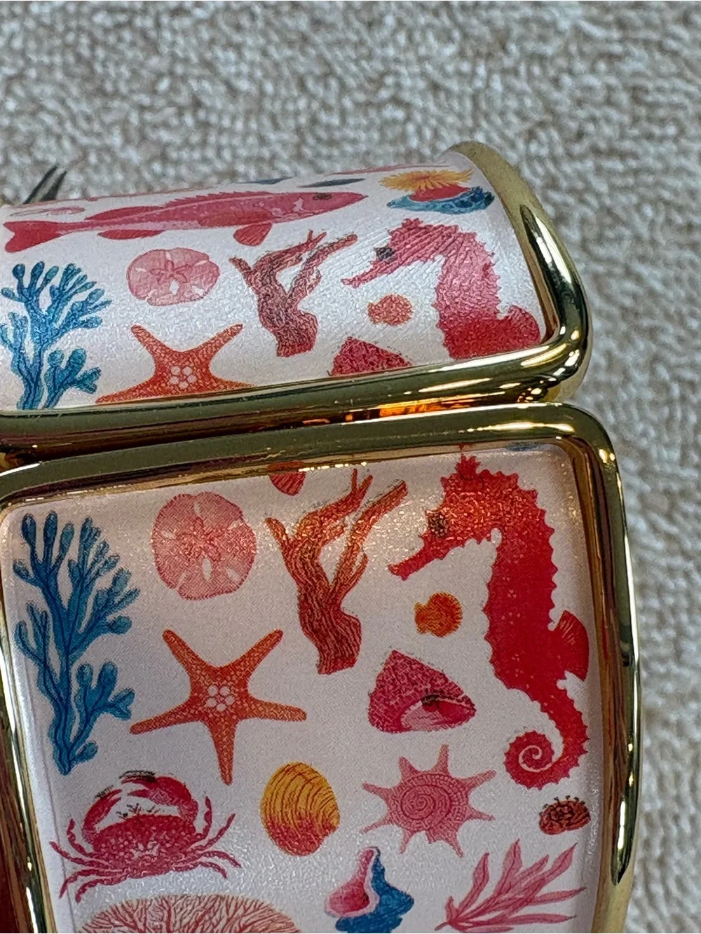 House of Harlow 1960 Sea Life Bracelet Enamel Cuff Bangle NWT